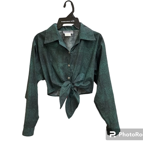 Vintage 90’s Panhandle Slim Rodeo Queen Cropped Bolero Western Shirt Size Small - Picture 7 of 9